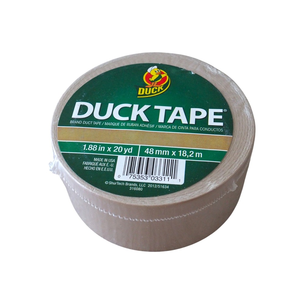 NEW Duck Brand Tan Brown Duct Tape 1.88 in x 20 yd Original Utility Adhesive